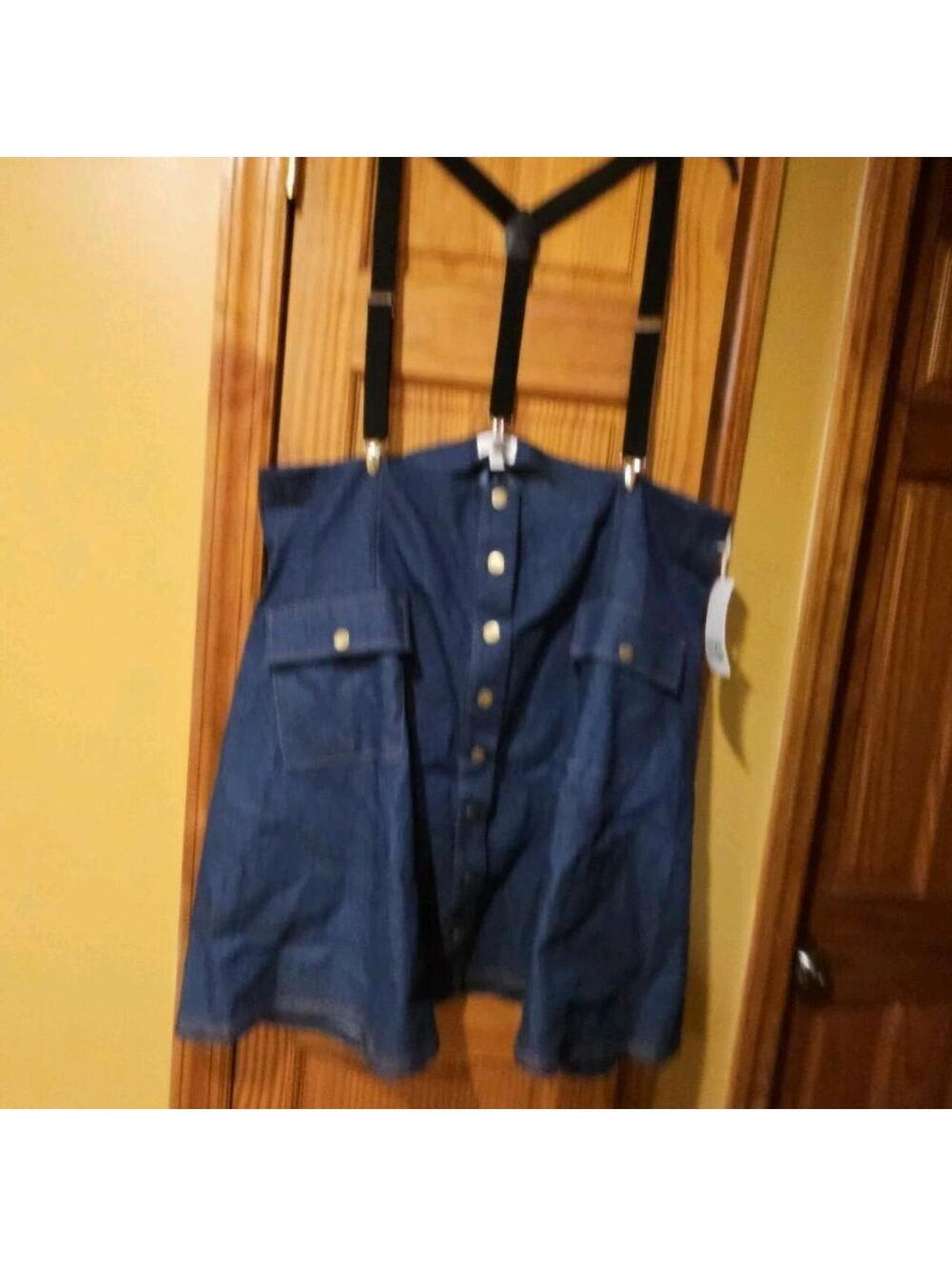 Unique Vintage Women's Blue and Navy Skirt
